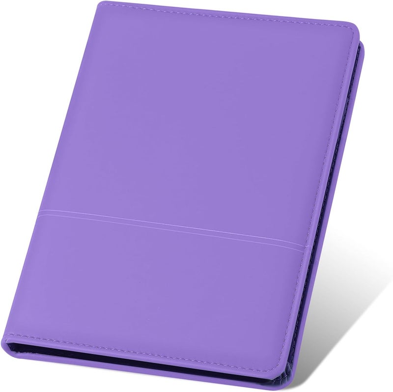 Konper Classic Padfolio/Junior Portfolio Folder Case, Business A5 Leather Organizer Binder for Men Women, A5 Writing Pad Included, Purple. - Image 1